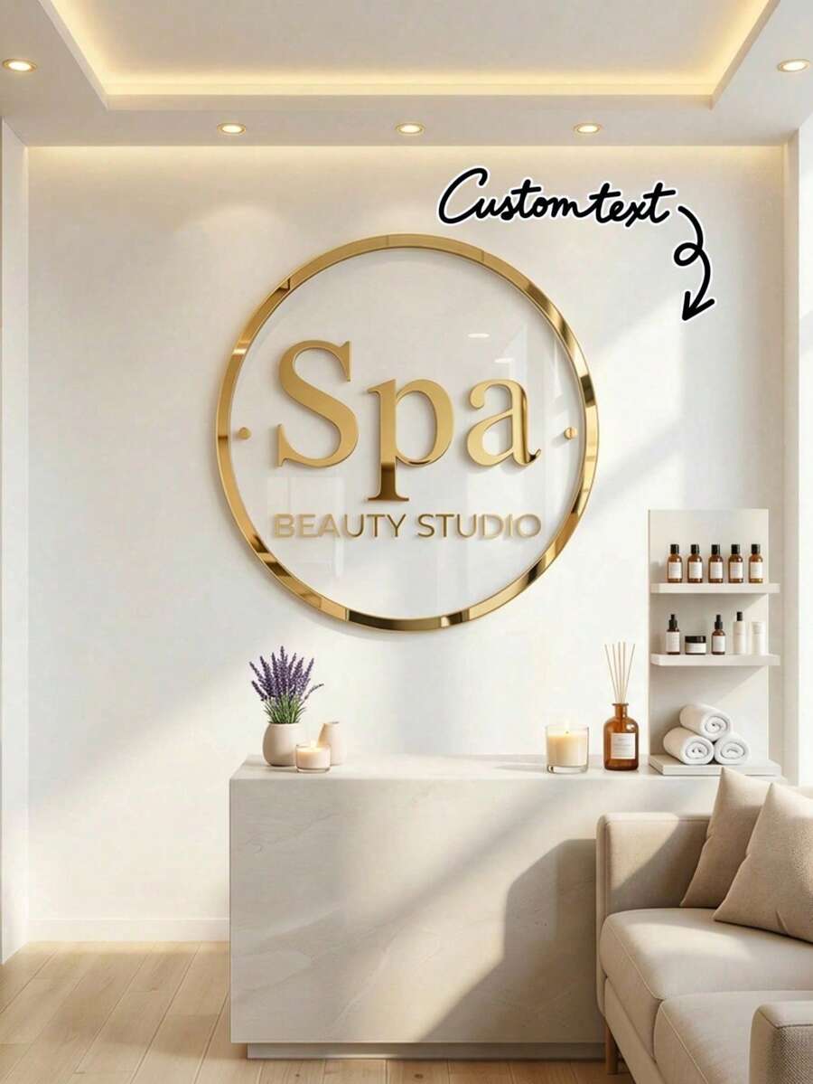 1 buah Logo Studio Pribadi/Bisnis Akrilik Kustom, Potongan Laser Dua Lapis, Papan Nama Pintu Masuk - MultiWarna - View 1