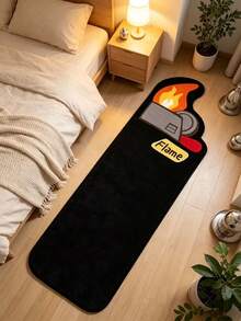 1PC Brown Baseball Bat Living Room Rug, Bedroom Decor, Home Leisure Carpet, Decorative Carpet, Bedroom Decor, Small Rug, Carpet, Home Decor, Living Room Rug, Living Room Small Rug, Bedroom Rug, Living Room Home Decor, Fluffy Carpet, Furry Carpet, Autumn/Winter Carpet, Thickened/Plush - Multicolor - View 2