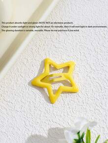 10pcs Girls Multicolor Glow-In-The-Dark Hollow Star BB Clips Set, Y2K Star Hair Clips For Party, Music Festival, Side Hair Clips, Holiday Party Atmosphere Hair Accessories, Girls Hair Clips, Girls Hair Accessories (Random Color) - Multicolor - View 6