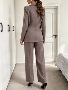 Women Suit Sets - Camel - View 3