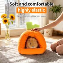 ITANDME Guinea Pig Hideout, Carrot-Shaped Hamster Hideout, Cute Winter Small Animal Bed Small Animal Hideout For Guinea Pigs, Hamsters, Rats - View 8
