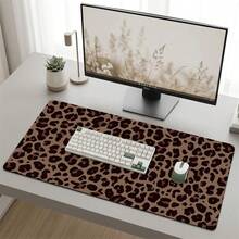 Large Brown Leopard Mouse Pad For Gaming Office Home Desk Mat Rubber Base PC Laptop Study Desk Mat Computer Keyboard Pad Non Slip Smooth Surface Office Home Gaming Desk Accessories - View 1