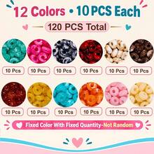 10/50/120pcs Mixed Color Acrylic Large Hole Beads, Cloud Pattern Woven ...