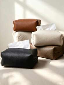 Nordic Light Luxury Style Tissue Box, Imitation Leather Napkin Storage Box, Tissue Decoration Bag, Waterproof, Multi-Purpose, Exquisite And Fashionable, Easy To Maintain, Upgraded Large Capacity - Multicolor - View 2