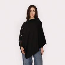 1pc Women's Knitted Shawl, New Autumn/Winter Solid Color Outerwear Warm Cape-Style Scarf, Versatile Premium Triangle Scarf - Multicolor - View 2