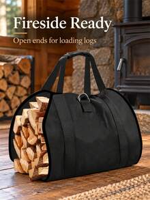 1pc Large Capacity Outdoor Firewood Carrying Bag, Wood Log Storage Bag, Portable Outdoor Camping Multi-Function Logging Bag - A - View 2