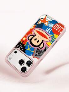 Officially Licensed Paul Frank Magnetic Matte Large Hole Phone Case, Full Coverage Anti-Drop Camera Protection, Cartoon Big Mouth Monkey And Fox Owl Character Collage Pattern, New Style Compatible With Iphone 11/12/13/14/15/16/17/18 Pro Max Series Phone Protective Cover, Holiday Gift, Daily Commute, Daily Anti-Drop Highly Attractive Model - Multicolor - View 5