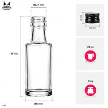 Superbutelki 20ml Mini Clear Glass Bottle With Screw Neck, Empty Refillable Sample Bottle For Perfume, Essential Oils, Syrups, Extracts, Cosmetics, Travel, DIY Gift Sets, Wedding Favors, Party Favors, Miniatures And Small Liquid Packaging - View 4