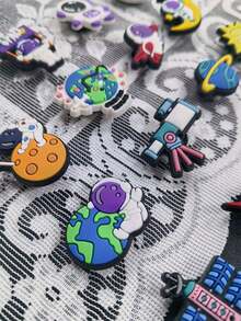 20PCS Alien Galaxy Themed Shoe Charms, Galaxy Pattern Collection, Personalized Shoe Decorations - Multicolor - View 4