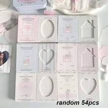 54pcs Mesh Hollow Cut-Out Foldable Cards, Heart, House, Oval Shaped Window Mini Foldable Cards, Thick Hard Paper Material Photo Cards, Card Packaging Inserts, Suitable For Idol Photos, Decorative Foldable, Halloween, Christmas, Holiday Gifts (Random Patterns) - A - View 7