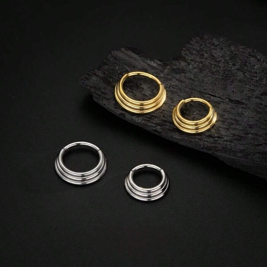 G23 16G Triple-Strand Septum Ring/Stackable Septum Ring, Nose Ring ...