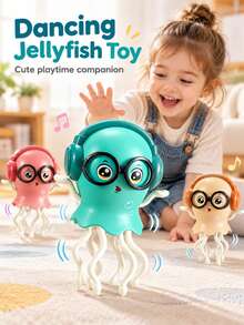 1PC Kids Electric Magic Dancing Jellyfish Octopus Automatic Sensor Obstacle Avoidance Octopus Light Toy Automatic Dodge Jellyfish Self-Equipped With 3 AAA Batteries (Batteries Not Included, Back-Walking, Remove Back Cover First) - Color - View 6