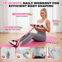 5pcs Set--Multifunctional Pedal Resistance Band Set, Home Abdominal Foot Pull Rope, Abdominal Leg Arm Strength Training Fitness Equipment - A - View 2