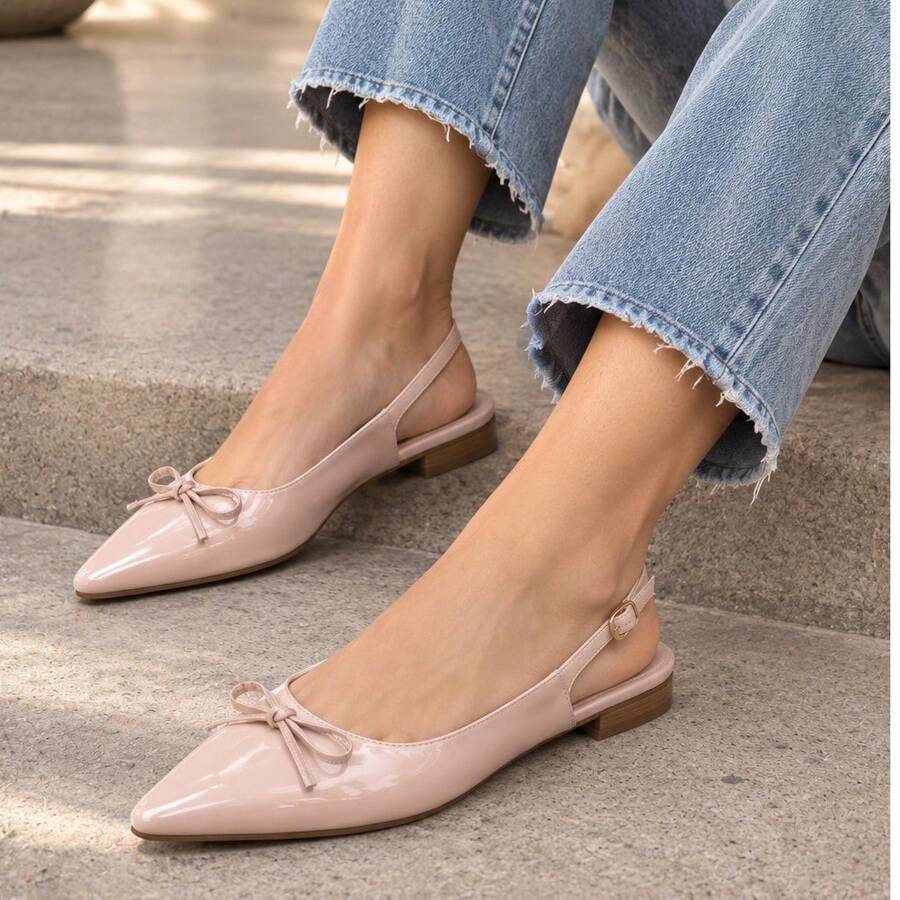 Women Flats - Beige - View 1