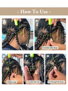 Tóc móc crochet Marley Twist màu đen tự nhiên, tóc xoắn lò xo Afro Twist tách sẵn, mềm mại cho kiểu tóc locs distressed, tóc nối sợi tổng hợp 16 inch - Nhiều màu - Xem 11