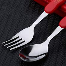 Disney Children's Stainless Steel Spoon And Fork Set, McQueen Eating Spoon And Fruit Fork, Portable Dining Set For Elementary School Students - Multicolor - View 4