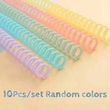 5/8/10pcs Detachable Spiral Binding Rings, Adjustable Loose-Leaf Rings, PVC Material, Compatible With A4, 30-Hole Loose-Leaf Binder, Suitable For Notebooks, Calendars, Loose-Leaf Notebooks, Journals, School Document Organization, Bright Colors, Back To School Stationery - Random - View 11