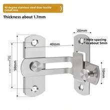 Door Lock Guard Latch Bolt 90 Degree Stainless Steel Toggle Latch Sliding Barn Door Lock Wine Cabinet Closet Right Angle Lock - A - View 7