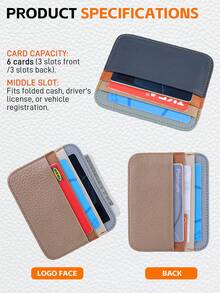 EIGIIS Credit Card Holder Wallet, PU Leather Ultra Slim Wallet, Thin Minimalist Credit Card Case Card Protector, Front Pocket Wallets For Men, Women - A - View 5