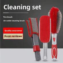 1set Multi-Purpose Soft Bristle Car Wash Brush Wheel Hub Interior Dust Removal Tool Auto Detailing Air Conditioning Vent - Multiple Styles - View 1