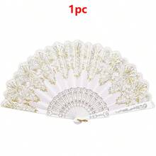 1pc/2pcs Elegant Bohemian Style Fabric Fan With Floral Pattern - Perfect For Weddings, Decorations, Parties, And Gifts | Elegant Design For Special Occasions Like Thanksgiving, Mother'S Day, Father'S Day, And Graduation Events, Wedding Decorations - Multicolor - View 15