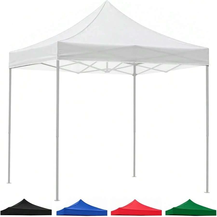 Cubierta Repuesto Para Toldo 3x3M Para JardíN Casa Exterior Uso Rudo Lona Carpa Impermeable Facil Armado - Negro - Ver 1