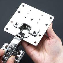 Cabinet Hinge Repair Plate 90 X 90mm, Cold Rolled Steel Reinforcement Bracket With Multiple Mounting Holes And Screws For Loose Kitchen Cupboard Door Fixing - Cabinet Hinge Repair Plate 90x90mm - View 8