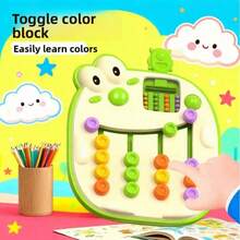 4-Color Logic Thinking Board Game, Moving Matching Puzzle Toy For Kids, Educational Desktop Game, Holiday Gift, Multi-Functional Logic Challenge Toy With Ball Color Matching, Puzzle Solving, Thinking And Reasoning Training, Early Education Game Board, Cartoon Animal 4-Color Moving Chess, Logic Thinking Training Toy For Children 3+ Years Old, Suitable For Home, Party, Parent-Child Interaction, Birthday, Halloween, Christmas, Thanksgiving, Easter Gift - Multicolor - View 10