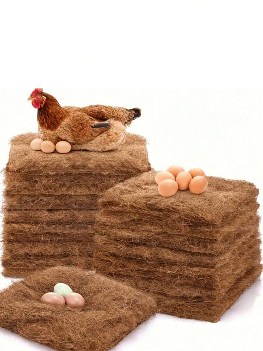 4/6/8 Chicken Nest Mat Artificial Grass Mat, Suitable For Pet Mattresses Such As Chickens, Rabbits, Hamsters, Suitable For Indoor And Outdoor Use, Suitable For Chickens And Other Pets, Gardening, Four Seasons Universal