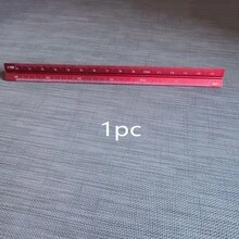 1 pieza Regla triangular de aluminio, escala de dibujo precisa grabada con láser, regla triangular de diseño de lienzo, herramienta de medición para aprendizaje de estudiantes, oficina y uso doméstico - A - Ver 6