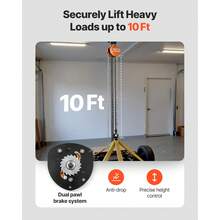 Hand Chain Hoist, 1/2 Ton Capacity, Manual Chain Block With Upgrade G80 Galvanized Chain, 3 M Lifting Height, Heavy Duty Pulley Hoist For Garage Warehouse Automotive Machinery, Orange - 1,100 Lbs - View 3