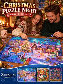 1 Box Of 1000-Piece Jigsaw Puzzle Toy, Size 70cm*50cm, Oil Painting Landscape Patterns, Adult Stress Relief, Decorative Art, Suitable For Halloween, Christmas, Birthday Gift - Multicolor - View 2