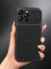MewTrek Luxury Litchi Texture PU Leather And TPU Soft Phone Case, Large Camera Cutout, Full Coverage Shockproof Anti-Drop Protective Case Compatible With Iphone, Compatible With Iphone Compatible With Samsung Galaxy Honor, Compatible With Xiaomi Reno MOTO - Black - View 8