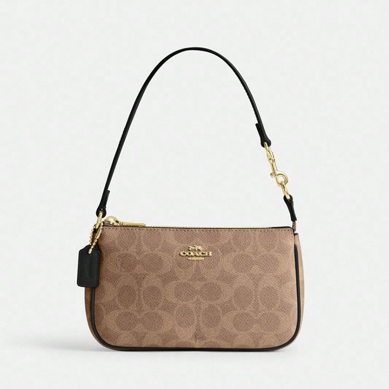 COACH Women's Nolita 19 Monogram Zippered Underarm Bag Classic Shoulder Handbag Mini Bag CW426 - CW426-iMQRX - View 1
