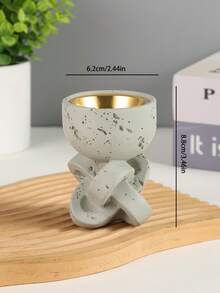 1pc Compact Resin Incense Burner With Minimalist 3D Geometric Design, Suitable For Home Decor, Holiday Decor, Office Decor And Aromatherapy, Also As A Souvenir. Ideal Gift For Best Friend, Women, Winter, Wedding, Birthday, Graduation And Other Occasions. - Multicolor - View 7