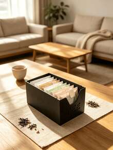 Slanted Tea Bag Storage Box Coffee Corner Desktop Drip Coffee Bag Tea Storage Box Office Instant Milk Tea Herbal Tea Bag Small Packet Minimalist Display Organizer Storage Box - Multicolor - View 7