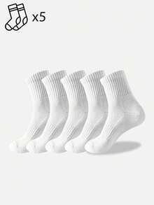 1/5/10/20 Pasang Kaos Kaki Pria Setengah Betis, Kaos Kaki Kasual Kompresi Serbaguna untuk Semua Musim, Olahraga Anti Selip Peredam Guncangan - MultiWarna - View 16