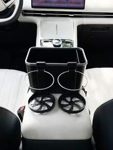 Creative Cute Car Cup Holder Tissue Box, Multi-Function Car Tissue Box, Car Armrest Storage Box, Car Organizer Box - A - View 9