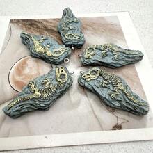 1/6pcs Resin Dinosaur Fossil Pendant, Suitable For DIY Jewelry Making, Perfect For Party Accessories, Earrings, Necklaces, Bags, Keychain Making Materials, Bracelet Charms, Keychain Making Supplies - Dinosaur Fossil Pendant - View 7