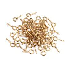 50pcs Small Tiny Mini Eye Pins Eyepins Hooks Eyelets Screw Threaded 8 Colors Clasps Hooks DIY Jewelry Making Accessories - Ram Horn Studs - View 6