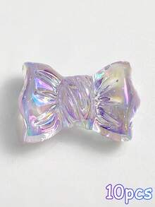 10pcs 16*24mm Colorful Bowknot Beads DIY Handmade Beaded Accessories Acrylic Loose Beads Bracelet Material - Iridescent Bow Tie - View 13