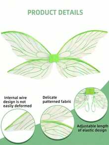 Fairy Butterfly Wings, Sweet Forest Elf Costume Accessories, Stage Role Play Props, Suitable For Daily Parties And Gatherings, Perfect Holiday Gift For Family Or Friends - Multicolor - View 7