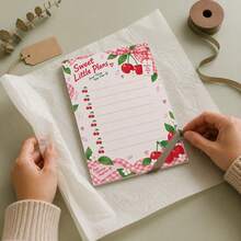 Khối giấy ghi chú xé rời họa tiết kẻ caro anh đào - 50 tờ, 14 x 20 cm, không keo, có dòng kẻ, dùng lập kế hoạch công việc hàng ngày và làm quà tặng để bàn - Một cỡ - Xem 6