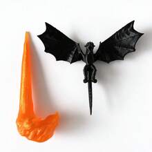 Flying Dragon Figurine, Medieval Black Fire Dragon Statue, Desktop Decor Small Sculpture, Dreamy Dragon Sculpture, Suitable For Home Office Desktop Decoration, Unique Gift For Dragon Lovers, Perfect. - Multicolor - View 11