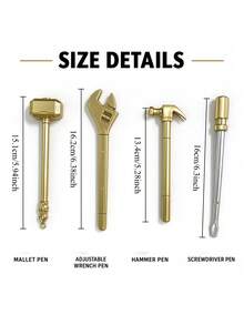 Hammer Wrench Screwdriver Shaped Neutral Pen, Tool Parts School, Office, Gift Selection, Party Exchange, Commemorative Collection Atmosphere Decoration, Christmas Party, New Year Party, Halloween, Christmas - A - View 4