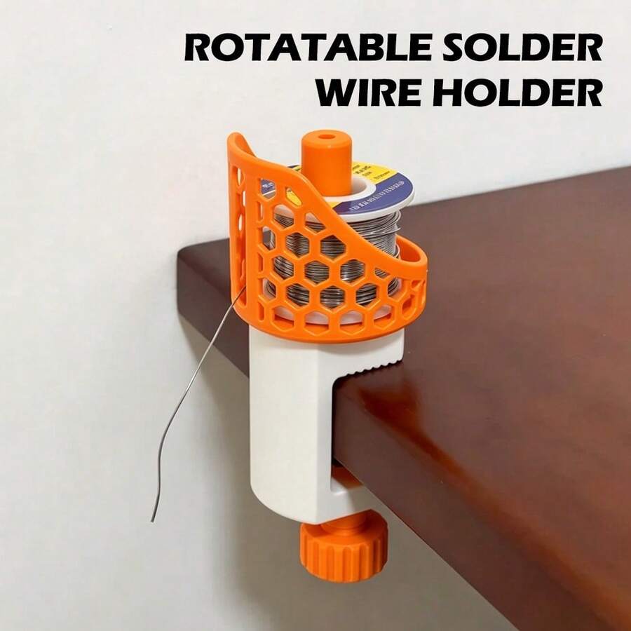 1pc Anti-Tangle Solder Wire Spool Dispenser Holder, Adjustable Metal Soldering Wire Reel Stand, Compact Workbench Welding Organizer Tool For Electronic Repair DIY Workshop Industrial Soldering Accessories - Multicolor - View 1