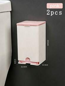 1pc Wall-Mounted Sanitary Napkin Storage Box, Suitable For Home Bathroom, Dust-Proof And Moisture-Proof, With Lid Design, Can Store Sanitary Napkins, Essential For Bathroom Decoration And Storage, Also Suitable For School - Multicolor - View 11