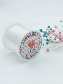 Transparent Nylon Invisible Thread 5500cm/2165.35in, Suitable For Balloon Hanging, Beading, Christmas Wreath And Birthday Party Decoration, Smooth Texture, Essential For Party Decoration - White - View 3
