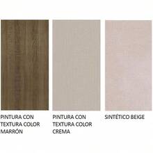 Madesa Kit con 4 Sillas de Comedor, Madera de Ingeniería, Asiento Tapizado de Sintético, Estructura Marrón con Respaldo Crema, 98 x 40 x 49 - Marrón - Ver 6