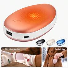 Double-Sided Heating Rechargeable Hand Warmer, Portable Pocket Hand Warmer With 3 Adjustable Heat Levels, Outdoor Heating Device, Winter Essential Accessory, Halloween And Christmas Gift - A - View 11